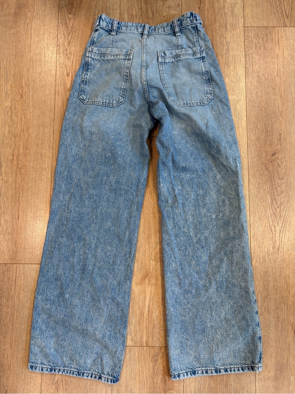 Free People We The Free Wide Leg Button Fly Jeans Size 24 Boho Denim - Picture 2 of 8